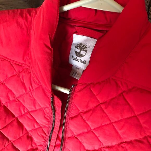 Timberland, Red, Quilted, Zippered, Elastic Waist, Nylon, Vest, Size: S/P - Picture 6 of 8